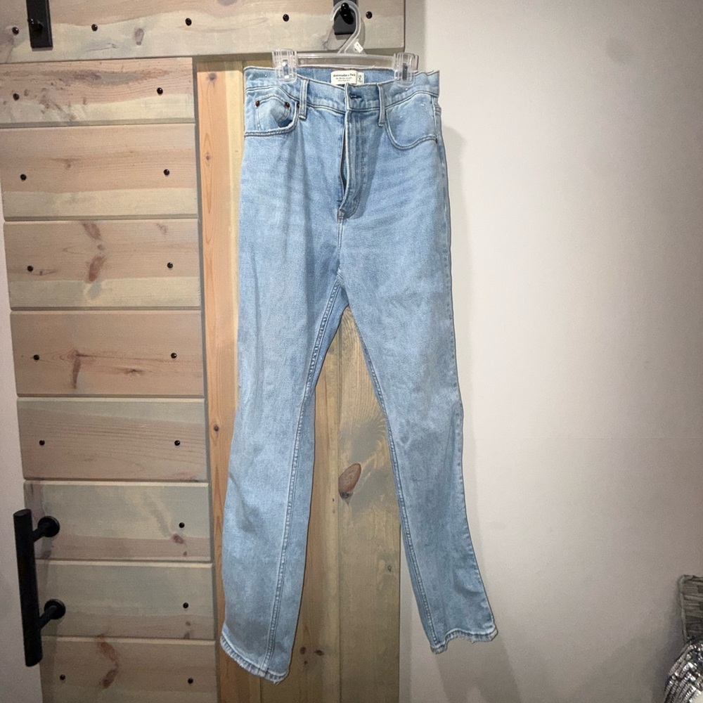 Abercrombie & Fitch Light Blue High-Waisted Jeans